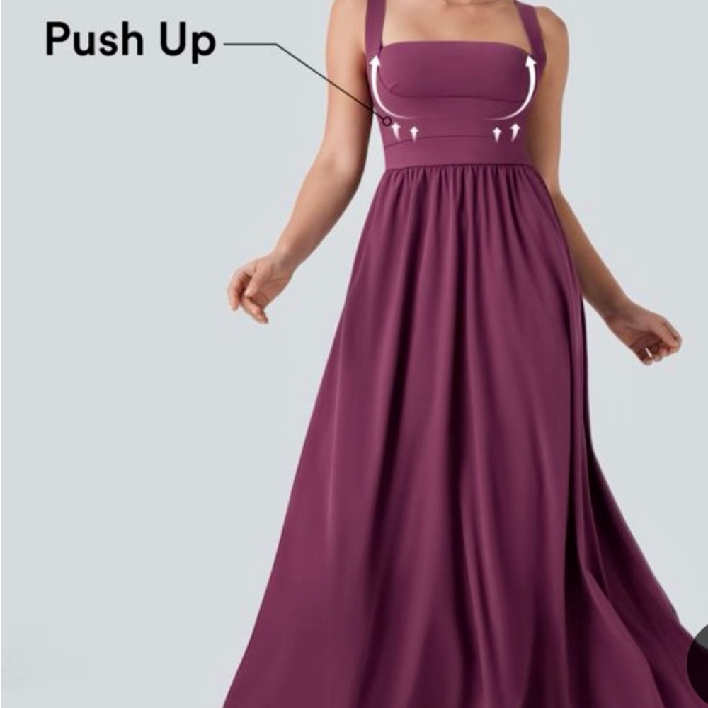 HALARA Women's Maxi Dress in Rich Purple with Pockets